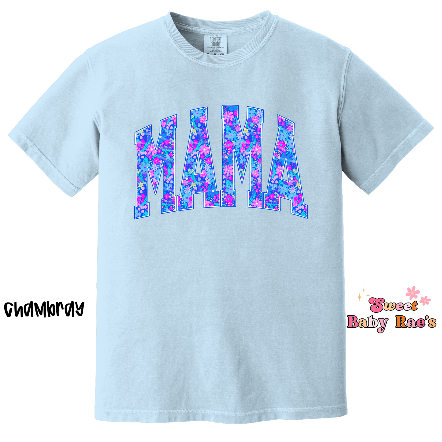Blue Floral Mama