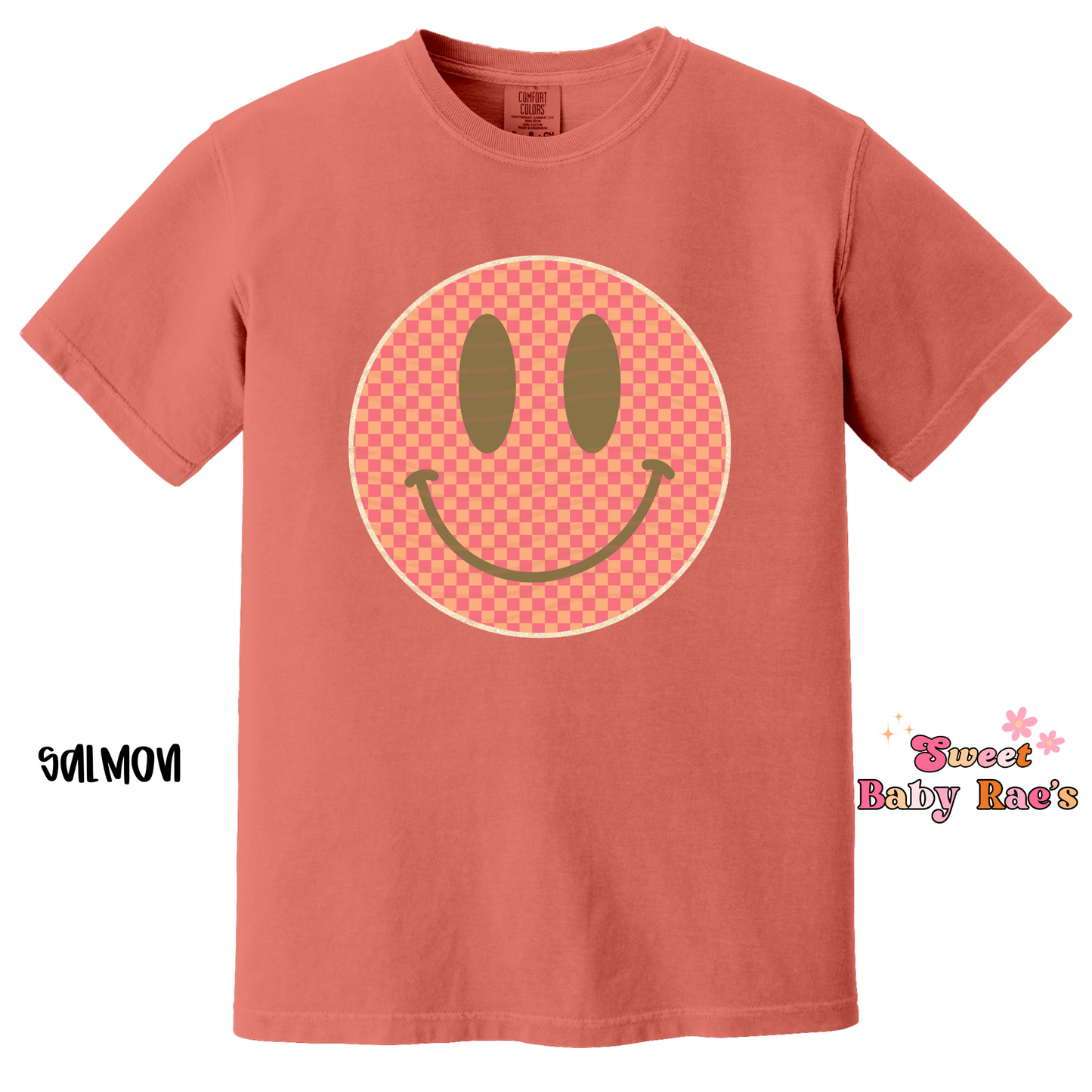 Coral Checkered Smiley