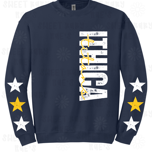 Ithica Titans White & Yellow Stars
