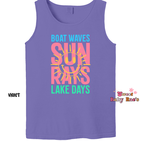 Boat Waves Sun Rays Lake Days