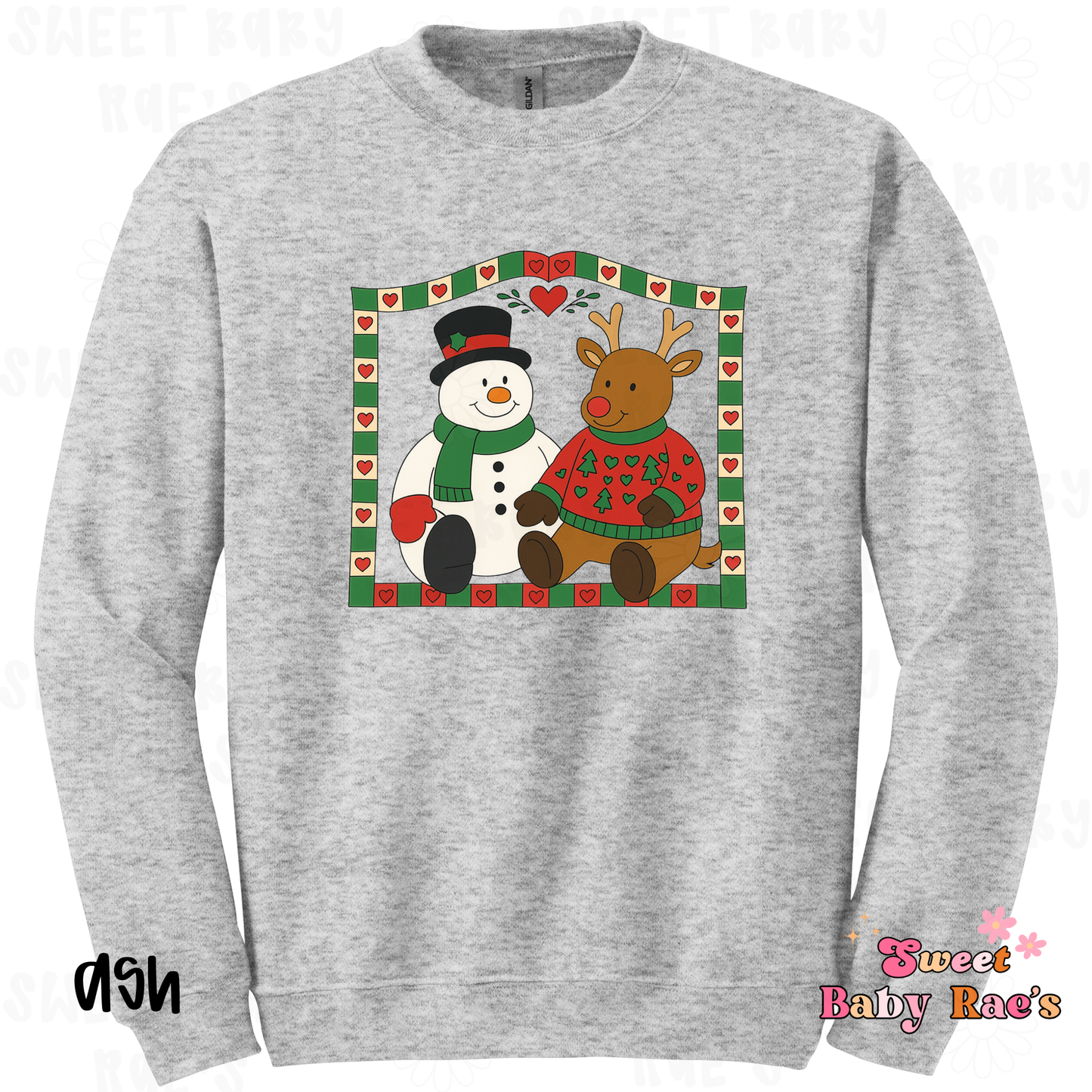 Vintage Snowman & Reindeer