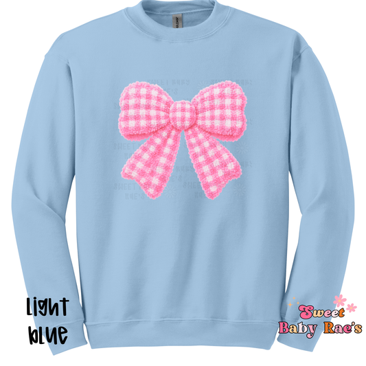 Faux Fuzzy Chenille Bow