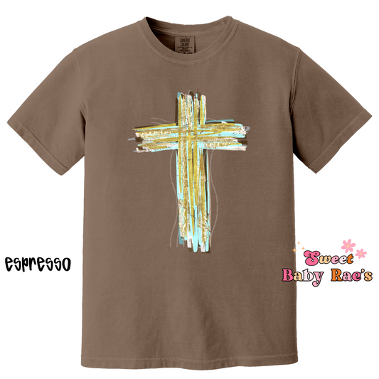 Gold Flake Cross