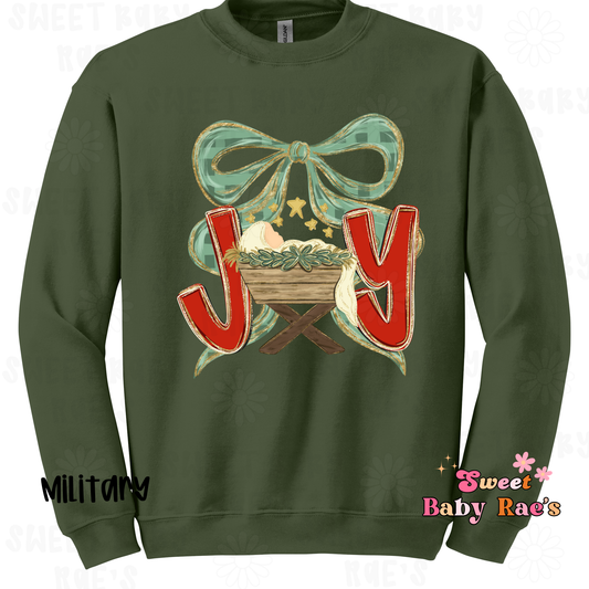 Joy Bow Manger Stars