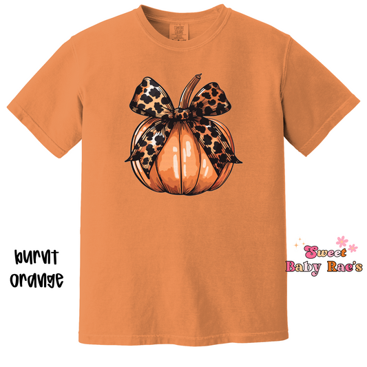 Leopard Bow Pumpkin