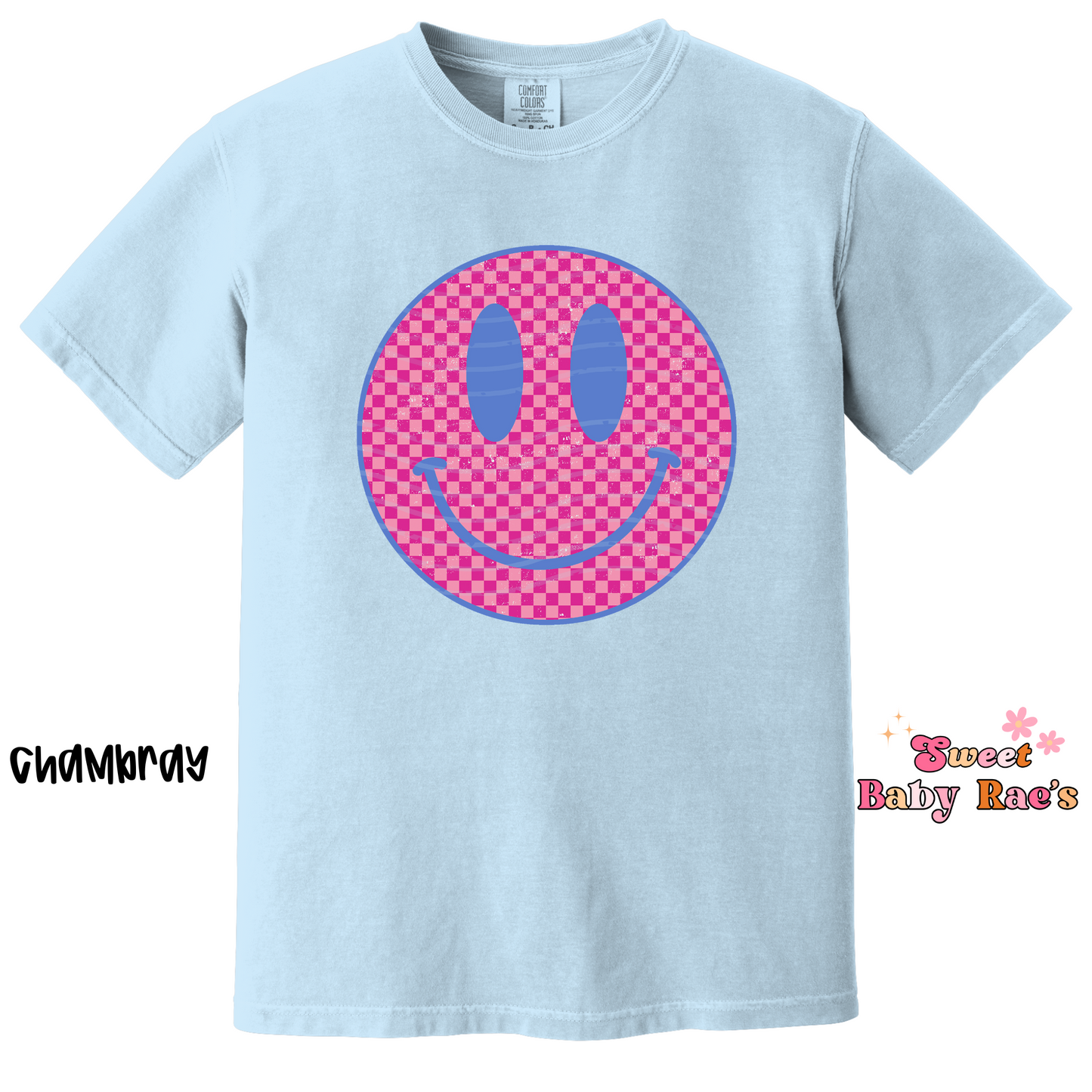 Pink Checkered Smiley