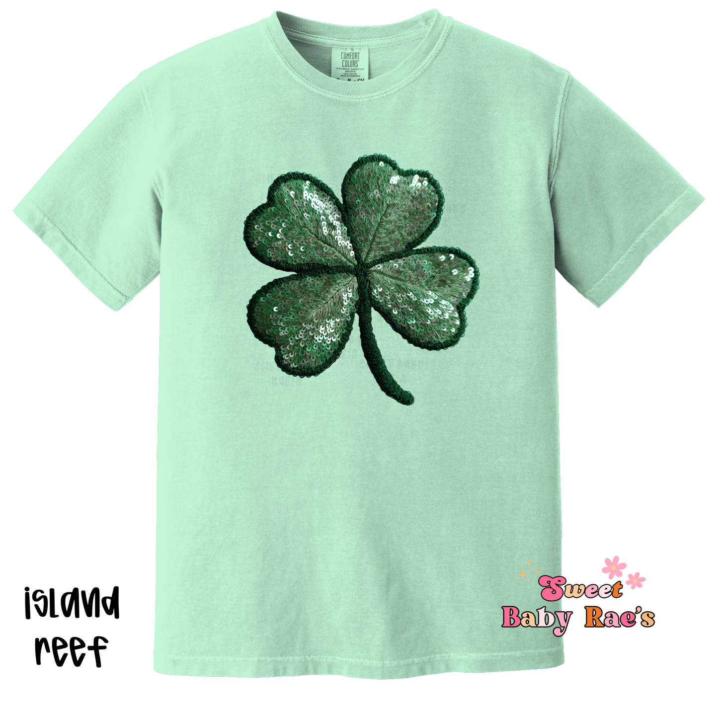 Faux Sequin Clover