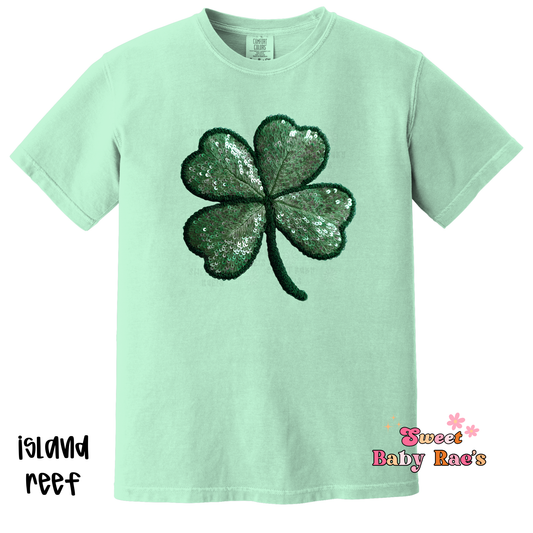Faux Sequin Clover