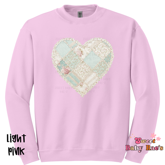 Faux Quilt Patch Heart