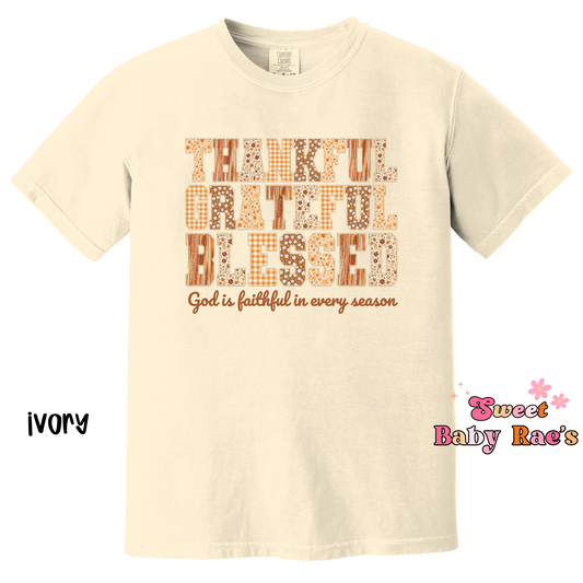 Thankful Grateful Blessed