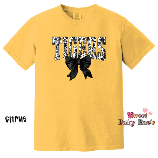 Tigers Floral Bow Black