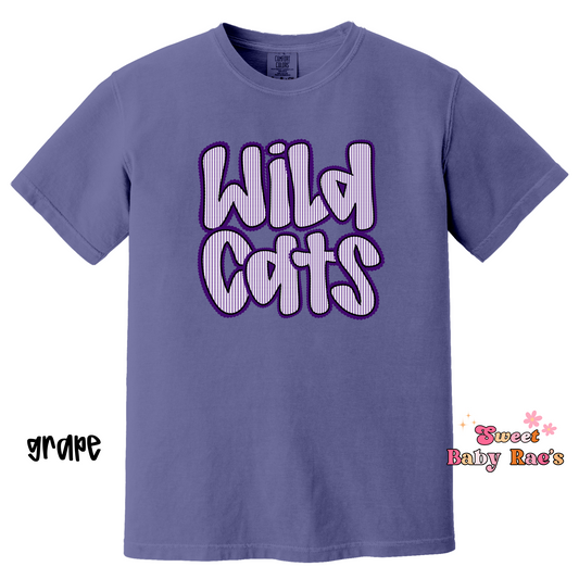 Wildcats Seersucker - Purple